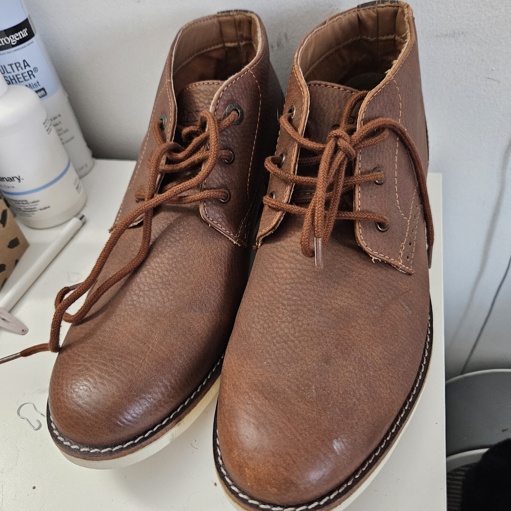 Bass Men's Brown Leather Rain & Snow Boots